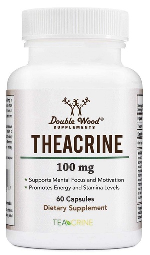 [BRSWKYYHO55RAALE] Theacrine (Teacrine) 100 Mg, 60 Capsules - Energy and Focus Supplement (Similar to Caffeine Pills but More Subtle and Longer Lasting) Non-GMO and Gluten Free by Double Wood