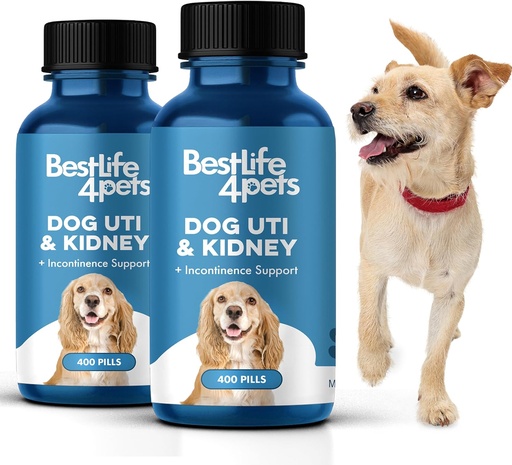 [BRSWGBTYAUCRYEI7] BestLife4Pets Dog UTI Kidney Support, Natural Urinary Tract Infection Treatment, Renal and Bladder Control Supplement, Easy to Use Pills 2 Pack