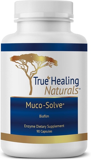 [BRSWYZA7CV5QECQ3] True Healing Naturals - Muco-Solve Biofilm - Gut Restoration and Gut Health - Unique Enzyme Combination to Dissolve Polysaccharide & Fibrin Components of Biofilm - 90 Capsules