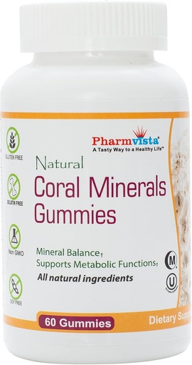 [BRSWKHY5B4NBSGDO] Coral Kalsium Gummies med spor Mineraler - Tastig, Vegansk, Glutenfri Gummies med naturlig kalsium og vitamin D3, 60 greve