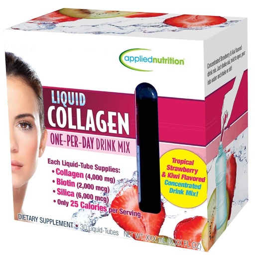 [BRSWGGQTOZ4A2E3J] Applied Nutrition Liquid Collagen Drink Mix 4000 mg, 30 Tubes