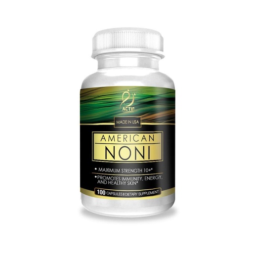 [BRSWKHD5B4AB2FAZ] Actif Organic Noni Maximum Strength - 100% Natural Hawaiian Noni, Non-GMO, Made in USA, 100 Count
