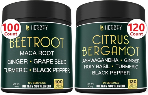 [BRSRABQOCMCWGD3B] Bundle 6in1 Beet Root Capsules & 6in1 Citrus Bergamot Supplement