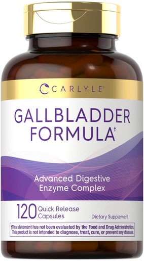 [BRSROEL2BYBGOAYZ] Carlyle Gallbladder Formula Supplement | 120 Capsules | with Extra Strength Ox Bile | Complete Digestive Enzyme Complex | Non-GMO & Gluten Free