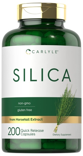 [BRSW2AQEAEOWOH3X] Carlyle Silica Supplement Capsules | 200 Count | from Horsetail Extract | Non-GMO & Gluten Free
