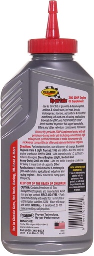 [BRSROCQZDMBGEG3O] Rislone Hy-per Lube Zinc ZDDP Supplement - 11 oz. (Pack of 2)