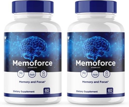 [BRSRABQCOIFBMF3O] (2 Kemasan) Pil Memoforce, Tambahan Pasukan Memo, Kesehatan Kognitive Memoforce Katup, Formula Memo Force Advanced Formula, MemoForce Support, Computed Memo Force Tablet, (120 Caps)