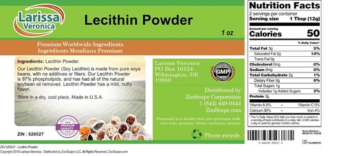 [BRSWGFL3C4HQMCD2] Larissa Veronica Lecithin Powder (1 oz, ZIN: 526527) - 3 Pack