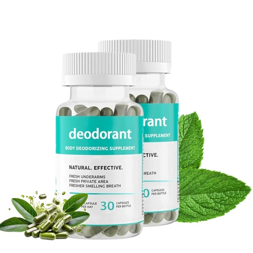 [BRSRAAILC4NWY2D3] Cos Deodorant suplementari, bidy Deodorant Capsules, Boldy Deodorant suplementari per a Dones, 30 càpsules (2)