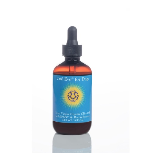 [BRSWYFAOOUCRQET3] Dog Supplement, Pure ESS60 in Extra Virgin Olive Oil for Dogs, All-in-One Dog Immune Supplement, Dog Joint and Energy Support, Infused with Natural Bacon Essence, 3 oz - C60 Evo