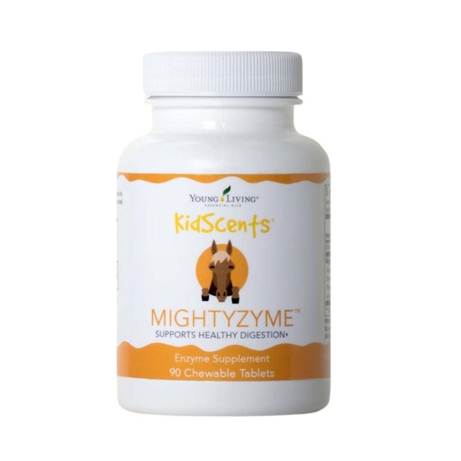 [BRSWIYT6BUCAEF3U] Young Living KidScents MightyZyme Chewable Tablets - 90 ct - Children's Digestive Enzyme Supplement - Natural Digestion Support for Kids - Kid-Friendly Products