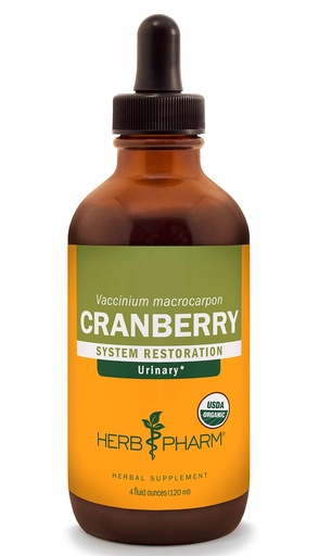 [BRSWIYQRC4CQC3A7] Herb Pharm Certified Organic Cranberry Liquid Extract for Urinary Tract Support - 4 Ounce