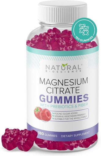[BRSWYZABCR7QMHTL] Sugar Free Magnesium Gummies - Calming Anti-Stress Gummies, Magnesium Supplement to Support Stress Relief, Sleep, Heart Health, Nerves, Muscles and Bones, Kids, Adults, Vegan, High Absorption, Non-GMO