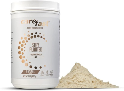 [BRSWGEDYOJYBOADZ] Stay Planted Plant-Based Non-GMO Soy Healthy Protein Powder Drink Mix - Natural Flavored - 2lb Tub - 13g Protein - Makes Great Tasting Low Carb Vegan Shakes & Smoothies