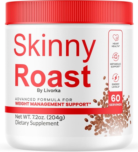[BRSRABQDAEJQE3DD] Skinny Roast - Skinny Roast Café Fórmula Avançada, Pó Orgânico Oficial Skinny Roast, Suporte Suplemento Estilo de vida saudável - Fórmula Natural Premium, 60 Servings para 1 mês