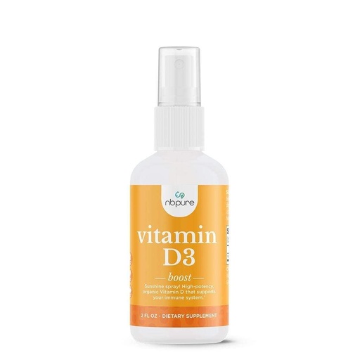 [BRSWGEDROQHGMHY6] nbpure Organic Vitamin D3 Spray - High Potency Liquid 1000IU Per Serving for Women, Men, Kids - Cholecalciferol ‘Sunshine’ Supplement - Easy-to-Use, Family Friendly, On-The-Go Travel