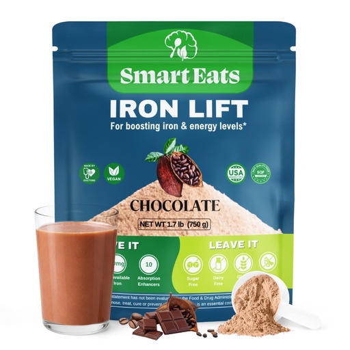 [BRSRAFQ2C4PRAGQ6] Smart Eats - Iron Powder | Highly Absorbed | Avoids Side Effects | Complete Nutrition: Protein, Vitamins, Fiber, Antioxidants | Makes Tasty Drinks & Shakes | Vegan | Chocolate Flavor | 30 Scoops