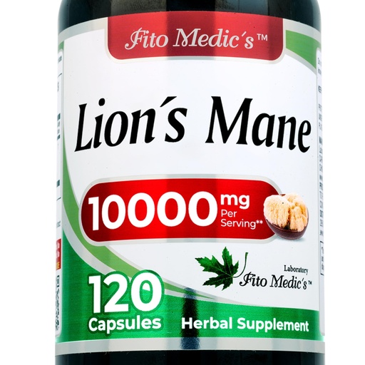 [BRSRMBQHOIFRUFDJ] FITO MEDIC'S Lab | Lions Mane Supplement Capsules | 120 Capsules | Mushroom Supplement