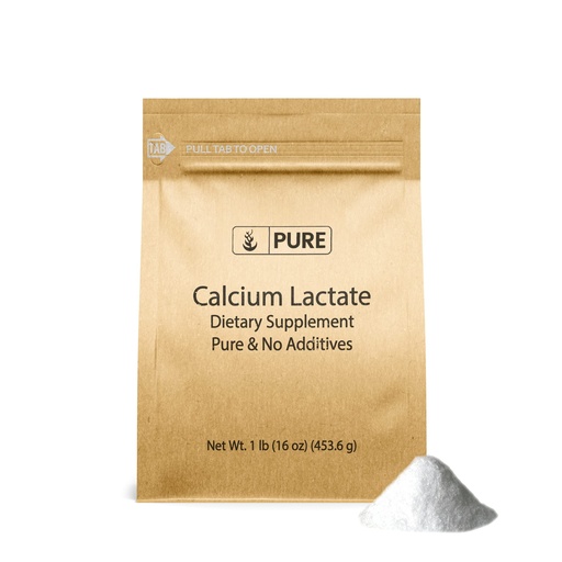 [BRSWYCDQBAPBUA3U] Pure Original Ingredients Calcium Lactate (1lb) Calcium Supplement, Electrolyte, Non-GMO
