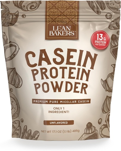 [BRSRAGIRPIBQOET3] Casein Protein Powder, Pure Micellar Casein, Gluten Free, para Baking High Protein Calorie Snacks, sin edulcorantes, 1.1lb