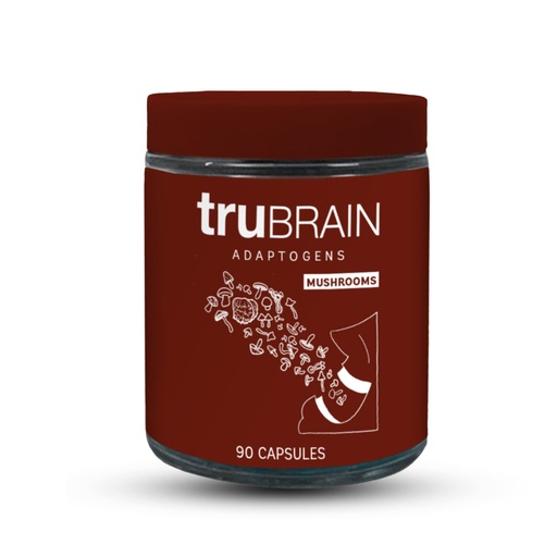 [BRSRMZL4CB4A423B] TruBrain Nootropic Capsules - Focus, Energy, Clarity. Fast Absorbing Nootropics Capsules | Brain Boosters | Improve Memory | Stop Procrastination (Mushrooms)
