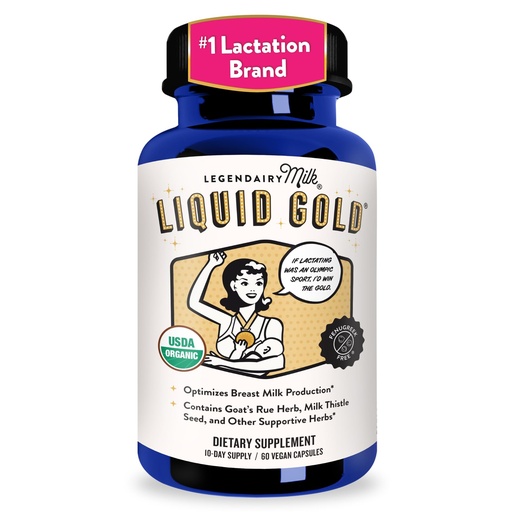 [BRSWYZQOCENG2E3P] Legendairy Milk Liquid Gold Lactation Support | Lactation Supplement with Organic Goats Rue, Milk Thistle, Shatavari, Fennel, Alfalfa & Anise | Breastfeeding Supplements, 60 Count