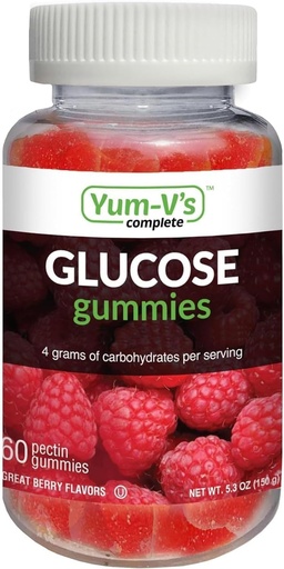[BRSWGGACDJ6GY33B] YUM-V 's Glucose Gummies - Rychlé hraní Glucose Chewable Gummies - Great Toasting - Gluten Free, Vegan, Non-GMO - Berry Natural Flavor - 60 Chewable Gummy pro dospělé a děti