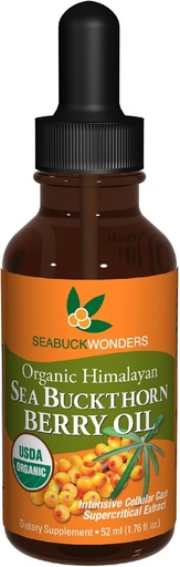 [BRSWIZYPAIBA433I] SeabuckWonders Sea Buckthorn Berry Oil, 100% Certified Organic, 1.76 FL OZ Bottle (Pack of 12)