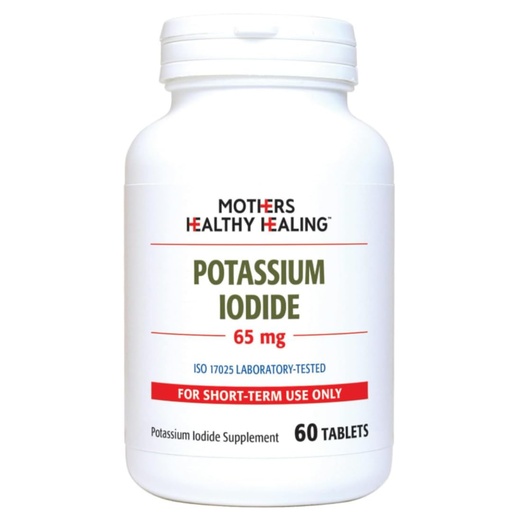 [BRSRMHYNBB5BYFLO] Potassium Iodide Tablet Supplement (65 mg), KI Iodine Pills (60 Tablets) | YODO Naciente | Mothers Healthy Healing