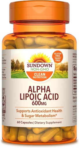 [BRSWIZQOPIMGGEDM] Sundown Alpha Lipoic Acid 600mgm, 60 Count