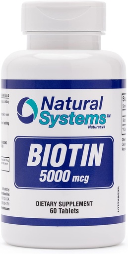 [BRSRMYYPOQIWGYLJ] Biotin 60 Tablets 5000 mcg by Natural Styles 
