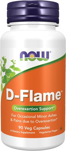 [BRSWIYQEAQDA23TA] Now Foods Supplements, D-Flame ™ med en blend af supplerende urter, overexertion support *, 90 Veg kapsler