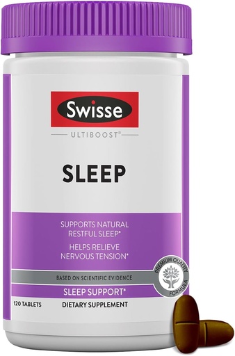 [BRSWEC34B4CGMYDD] Swisse Sleep Valerian Root Capsules 124; Valerian Root Extract + Magnesium + Licorice + Hops + Hops; Melonains Free Herbal Sleep Supplemen 124; Membantu Relieve Guery Tension 124; 120 Tablet