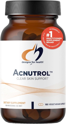 [BRSWI2QMC4IQAHQ3] Designs for Health Acnutrol Clear Skin Support Pills - Pantothenic Acid + 50000 IU Vitamin A, Vitamins D + E, Carnitine + Minerals - Non-GMO + Soy Free Oral Supplement (180 Capsules)