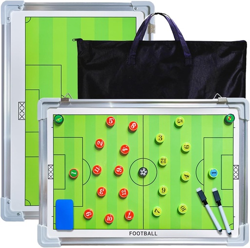 [BRSWGAD5DN6BAA3F] Pure Vie Magnetic Soccer Coaching Tactics Board, Portable футбол Clipboard за треньори Футбол Dry Erase Whiteboard Стратегия Тактически Blackboard Football Coach Board с Player Markers, Pen и Eraser