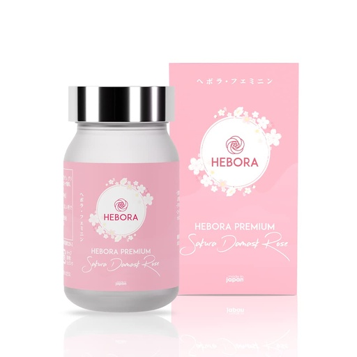 [BRSRMCDQOINBOAYU] Hebora Premium Sakura Damask Rose Japan - Self scented Supplement Body Deoderizing PMS Support New Version 2023