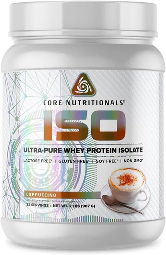 [BRSRMAD5AV6AMD3V] Core Nutritionals Ultra-Pure Isolere Whey Protein (Cappucino, 2 pund)