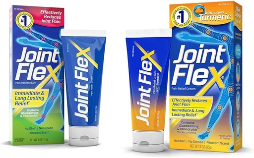 [BRSRAYYYCAIBE23X] JointFlex Arthritis Pain Relief Creams, 4 Oz and 3 Oz Tubes with Turmeric and Fusome Delivery