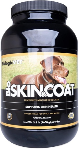 [BRSWGFINOF7Q2GTX] Flora - BioSKIN&Coat Formula - Premium Cat & Dog Supplement for Pets with Food Intolerances - Offers Immune Support - Contains Biotin, Zinc, Bromelain & More - 3.5 lb.