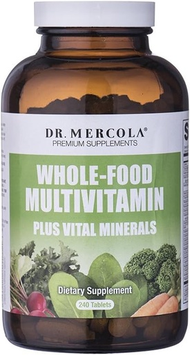 [BRSWIZT5PJ6BSHY3] Dr. Mercola Whole Food Multivitamin Plus Vital מינרלים תוספת דיאטנית, 30 משרתים (240 טבליות)