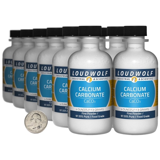 [BRSWYZLYB4IBUF37] Calcium Carbonate / 3 Pounds / 12 Bottles / 97.55% Pure Food Grade/Fine Powder