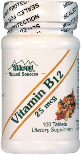 [BRSRAYY3BAIBQ3YY] Dialyvite Hillestad Pharmaceuticals - Vitamin B12 25mg - 100 Tabletter