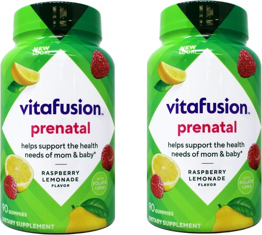 [BRSWG2QYCENQIYI2] Vitafusion Prenatal Dha & Folic Acid Gummy Vitamins 90 Count (2 pack)