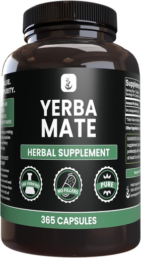 [BRSRMCQ3BMPQYYAV] Yerba Mate(365顶盖),无镁或水稻填充器,始终纯净,实验室验证