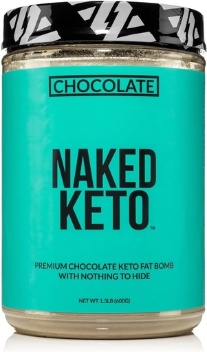 [BRSWYYITOICGMEQZ] Naked Chocolate Keto - Premium Chocolate Keto Fat Bomb Powder - Nothing Artificial - Gluten-Free Keto Bomb Chocolate Mct Oil Powder with No Gmos - 1.3 Lb