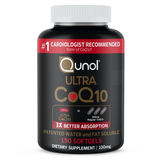 [BRSW2CD6CRYWYEQU] Qunol Ultra CoQ10 100mg Softgels- 3X Better Absorption Coenzyme Q10 Supplements - Antioxidant Supplement for Vascular and Heart Health & Energy Production - 5 Month Supply - 150 Count