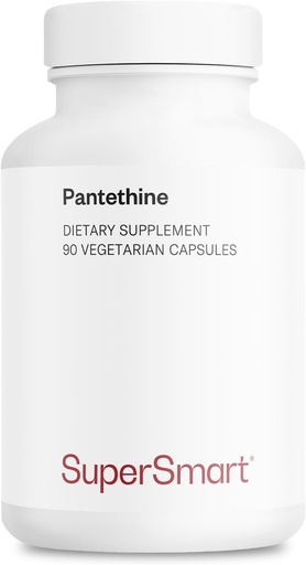 [BRSWGGAQBECBSHT6] Supersmart - Pantesin Pantethine 600 mg per Day (Pantothenic Acid) - Active Vitamin B5 Supplement | Non-GMO & Gluten Free - 90 Vegetarian Capsules