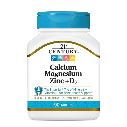 [BRSWIZQ3AANWCHDK] 21st Century Cal Mag Zinc +D Tablets, 90 Count
