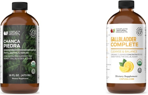 [BRSRMCYZAR6RSG3F] Complete Natural Products Chanca Piedra 16oz " Gallbladder Complete 8oz Bundle