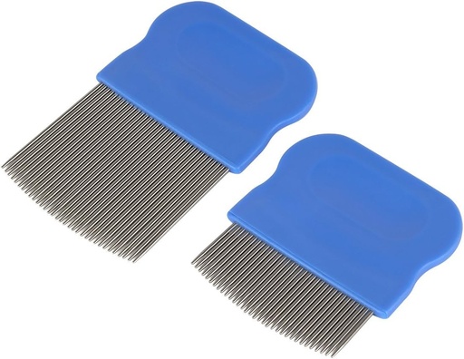 [BRSWIYA3CADB6YI3] Ezy Dose Kids Lice and Eggs Comb | Hair Care for Baby, Toddler, Adult | Stainless Steel Pin Teeth | Pack of 2 (Short/Long)